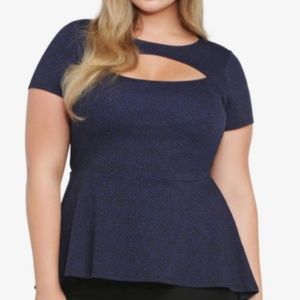 Torrid Blue Cheetah Print top